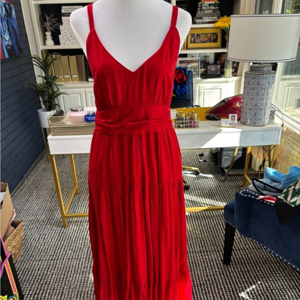 Boston Proper Red Maxi Dress